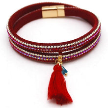 Load image into Gallery viewer, Magnet Tassel Leather Bracelet