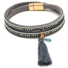 Load image into Gallery viewer, Magnet Tassel Leather Bracelet