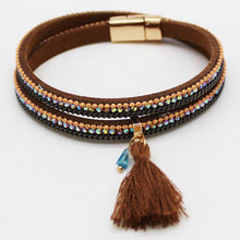 Load image into Gallery viewer, Magnet Tassel Leather Bracelet