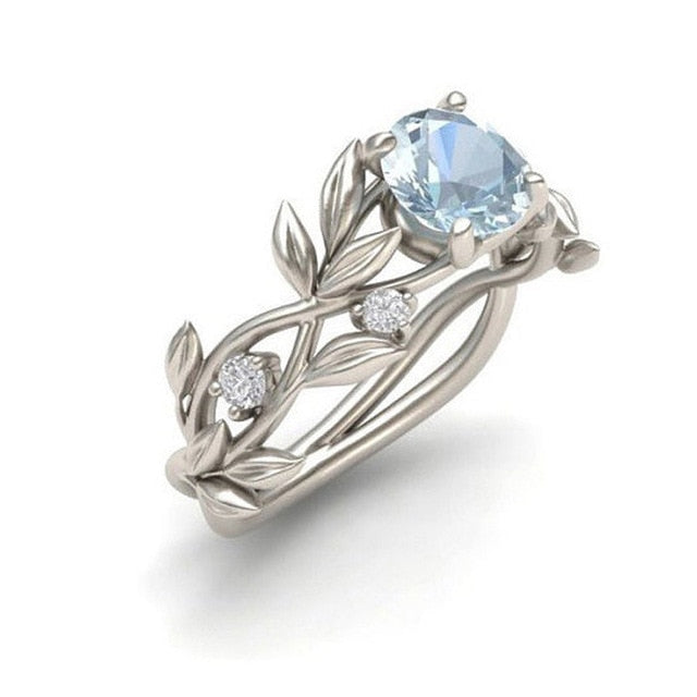 Crystal Silver Color Ring