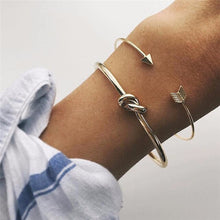 Load image into Gallery viewer, Love Arrow Knot Cactus  Bangle Set