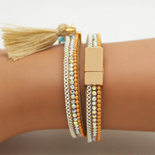 Load image into Gallery viewer, Magnet Tassel Leather Bracelet