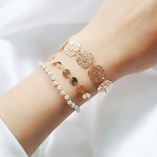 Load image into Gallery viewer, Leaves Knot  Gold Bracelet Set