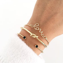 Load image into Gallery viewer, Leaves Knot  Gold Bracelet Set