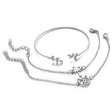Load image into Gallery viewer, Arrow Knot Round Crystal Bracelet Set