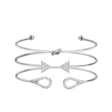 Load image into Gallery viewer, Arrow Knot Round Crystal Bracelet Set