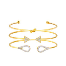 Load image into Gallery viewer, Arrow Knot Round Crystal Bracelet Set