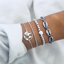 Load image into Gallery viewer, Turtle Heart Map Pineapple Bead Bracelet Set