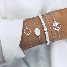 Load image into Gallery viewer, Turtle Heart Map Pineapple Bead Bracelet Set