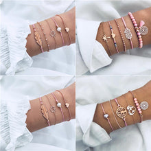 Load image into Gallery viewer, Heart Feather Bracelet Sets