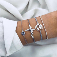 Load image into Gallery viewer, Shell Map Turtle Bracelet Set