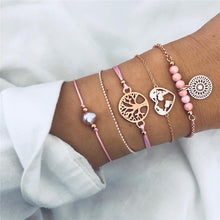 Load image into Gallery viewer, Shell Map Turtle Bracelet Set