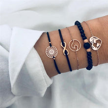 Load image into Gallery viewer, Shell Map Turtle Bracelet Set