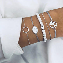 Load image into Gallery viewer, Shell Map Turtle Bracelet Set