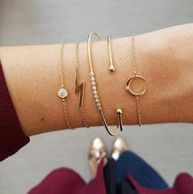 Load image into Gallery viewer, Shell Love Leaf Tassel Bracelet Set