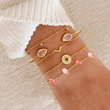 Load image into Gallery viewer, Shell Love Leaf Tassel Bracelet Set