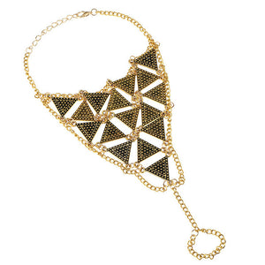 Geometric Triangle Anklet