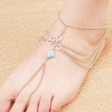 Load image into Gallery viewer, Blue Stone Anklet