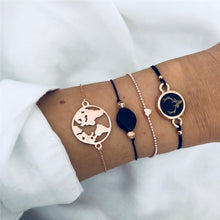 Load image into Gallery viewer, Map Heart Round Geometric Beads Bracelet Set